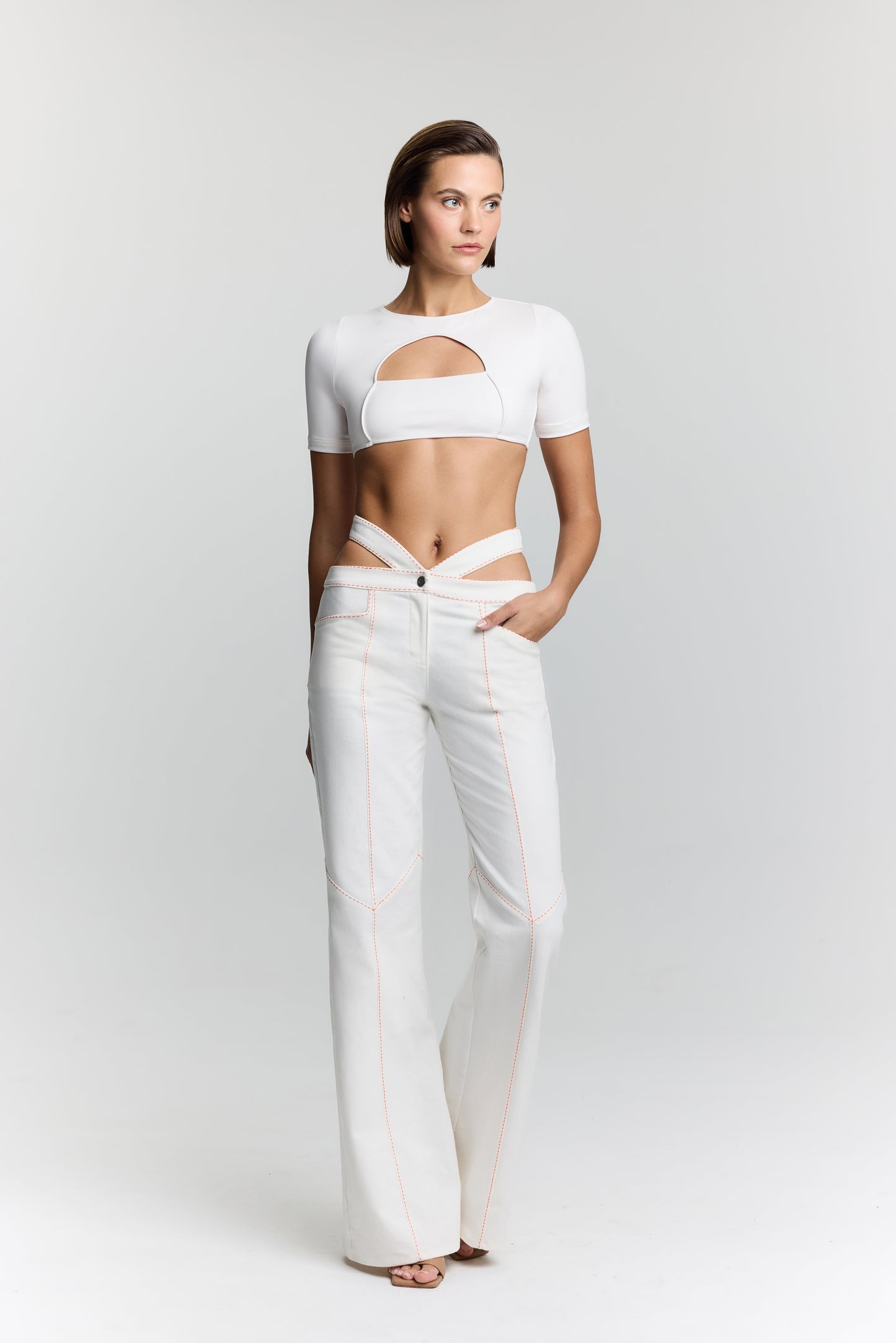 RONNY WHITE JERSEY CROP