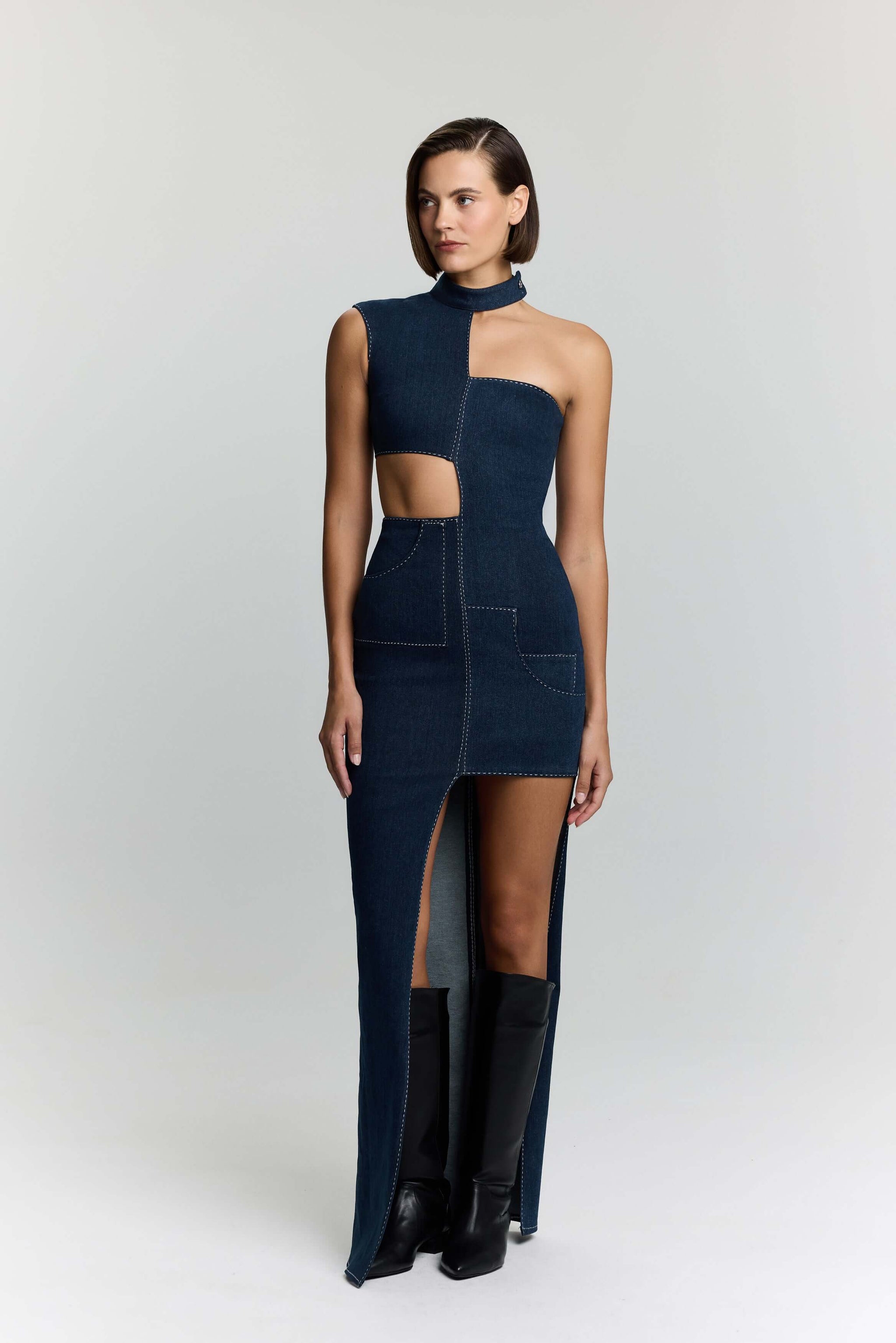 chinese dress ladies Ivy Denim Dress - Women's Denim Dress