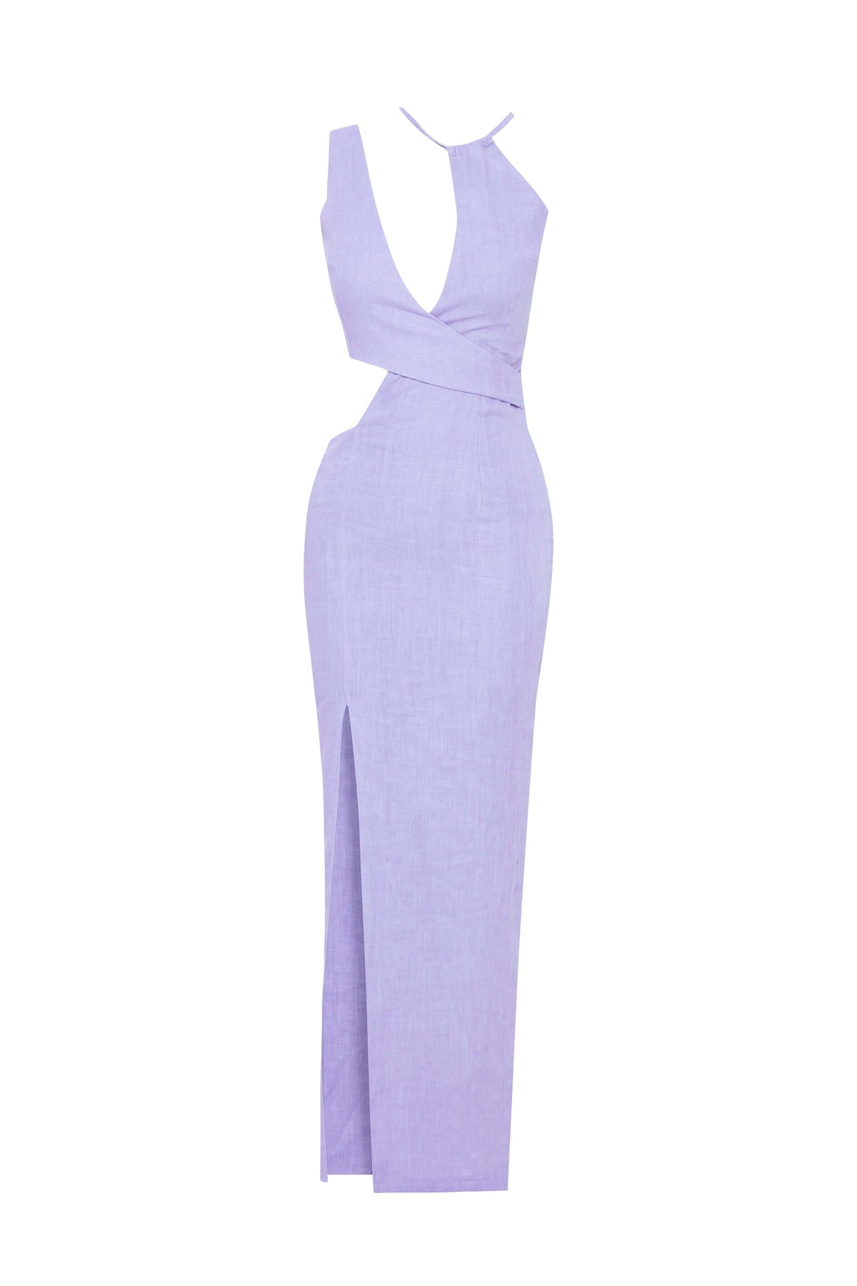 louna halter cutout dress JENDUE Luna Linen — Chic Cut-Out Maxi TITLE_FINAL SALE