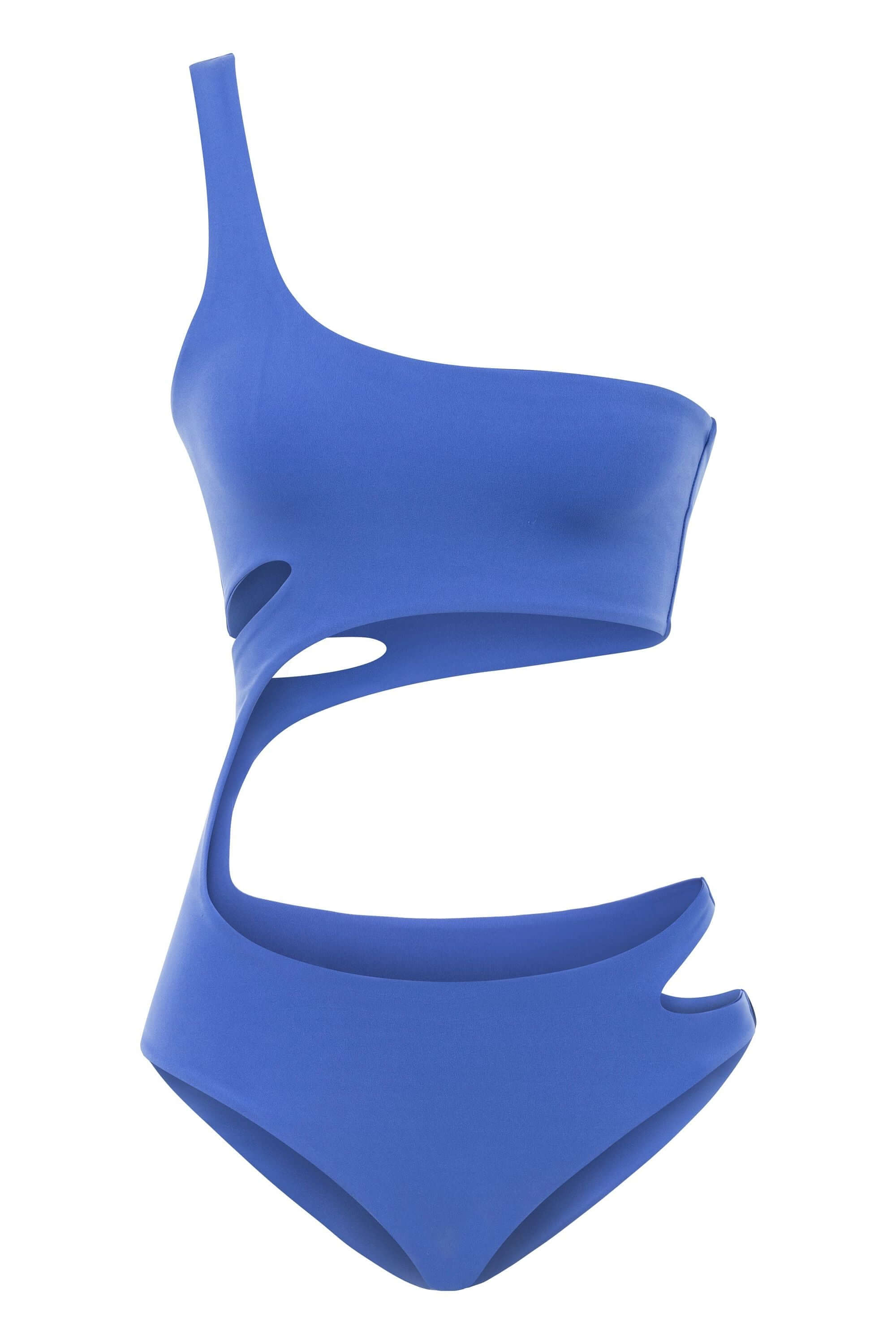 JENDUE's "Ocean" blue monokini, perfect for a fashion-forward beach or poolside look.