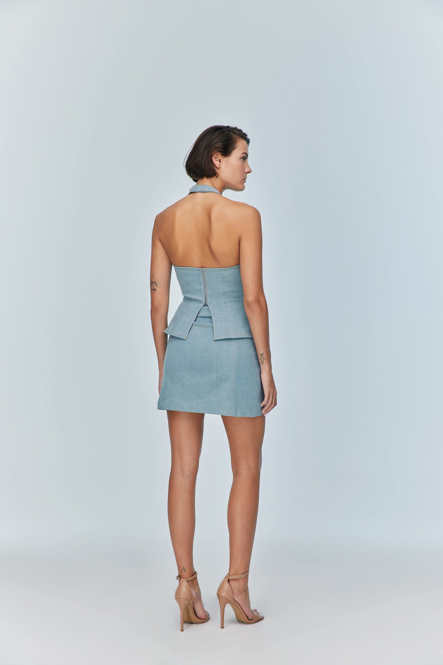 MONTE J LOGO BELTED SKIRT