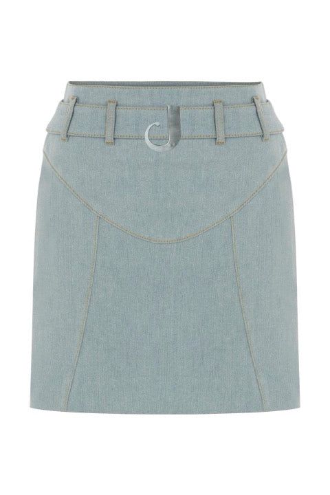 MONTE J LOGO BELTED SKIRT