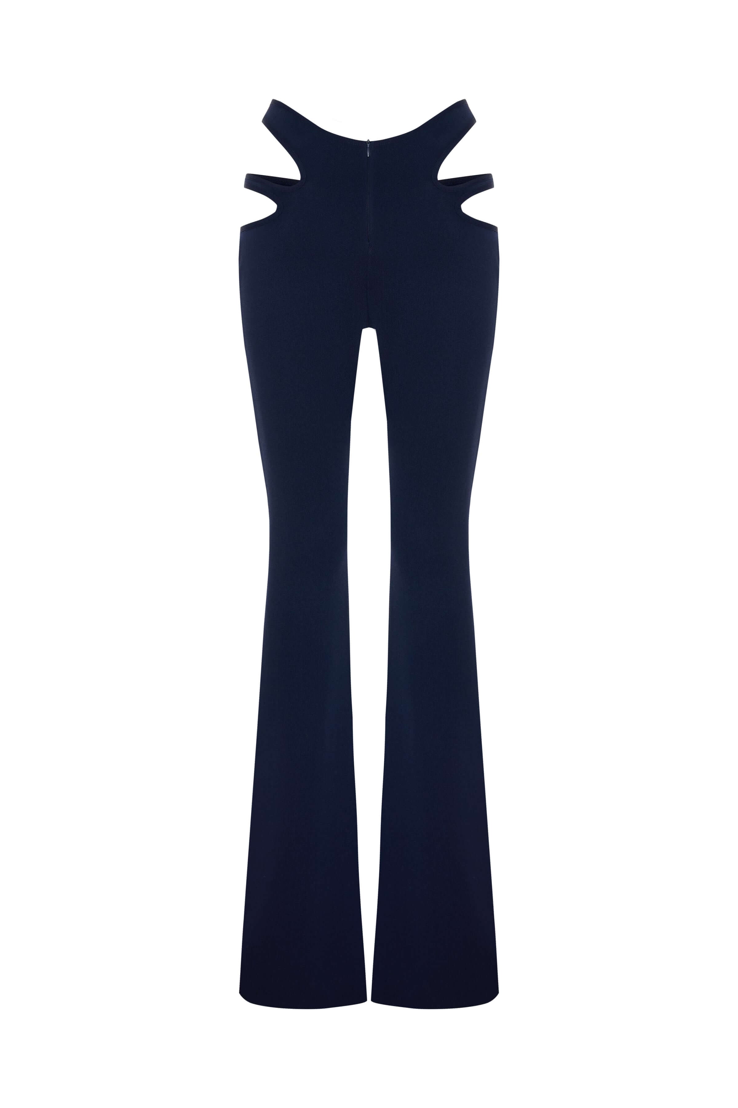 JENDUE Luma Eria Trousers - Cut-Out High-Waist Flare Pants 2