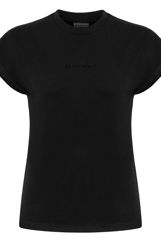 Jendue Oversized Basic Black T-Shirt