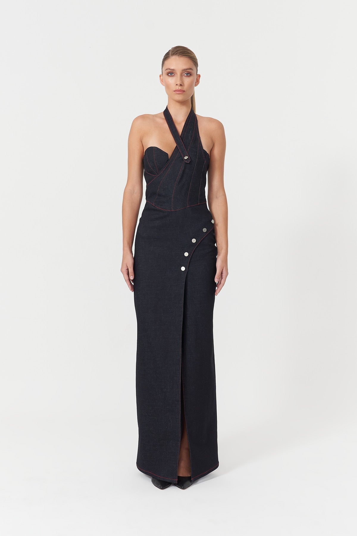 Davidson Cross Neck Maxi Dress