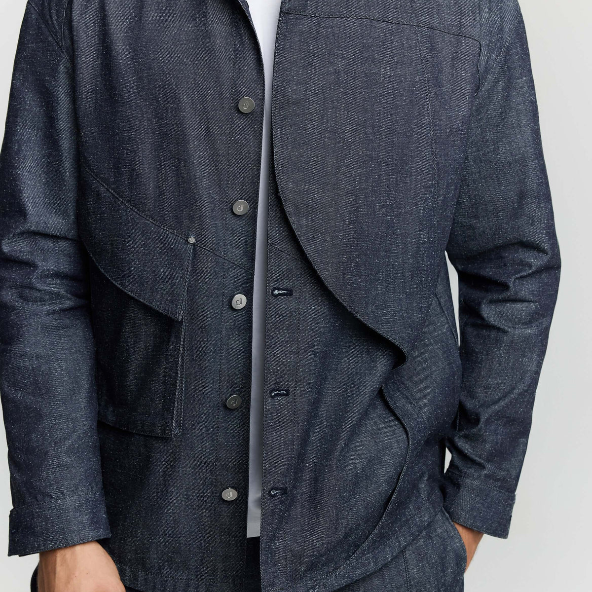 JENDUE Layered Denim Jacket - Unique Style & Comfort