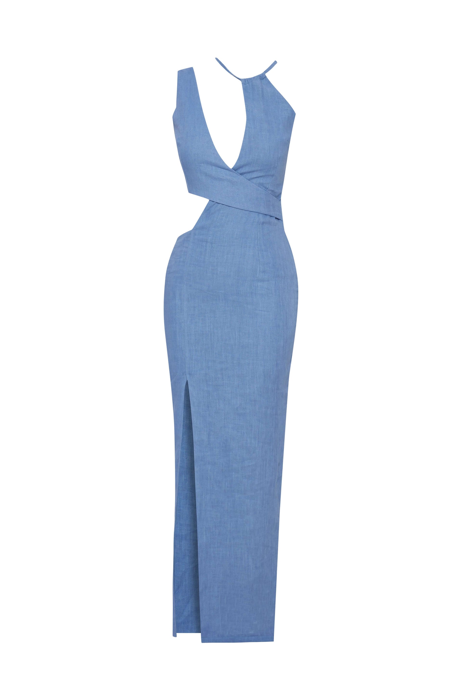 JENDUE Luna Denim Linen Dress