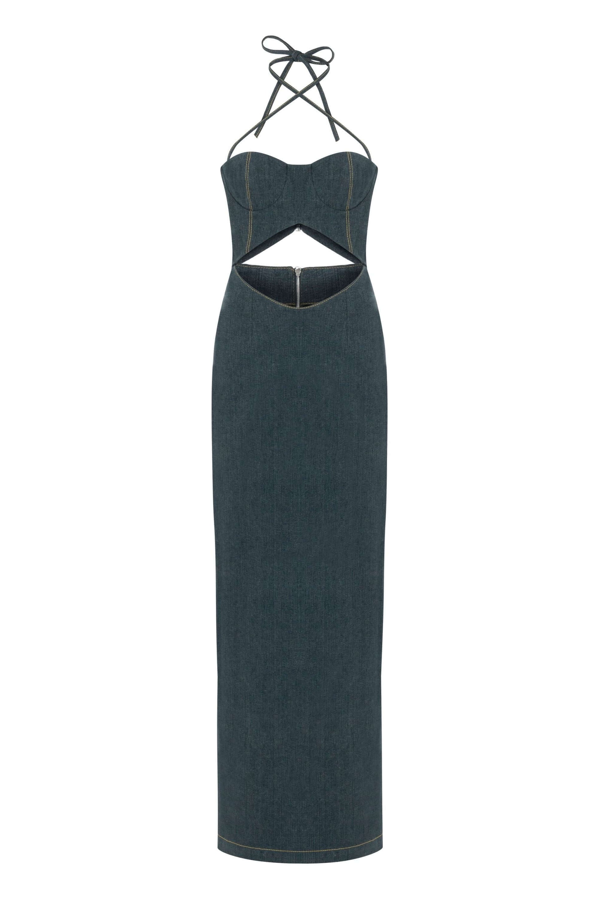 Jendue Women's Monte Maxi Denim Dress - Blue