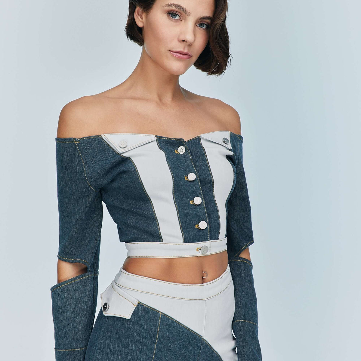 Monte Off Shoulder Denim Jacket