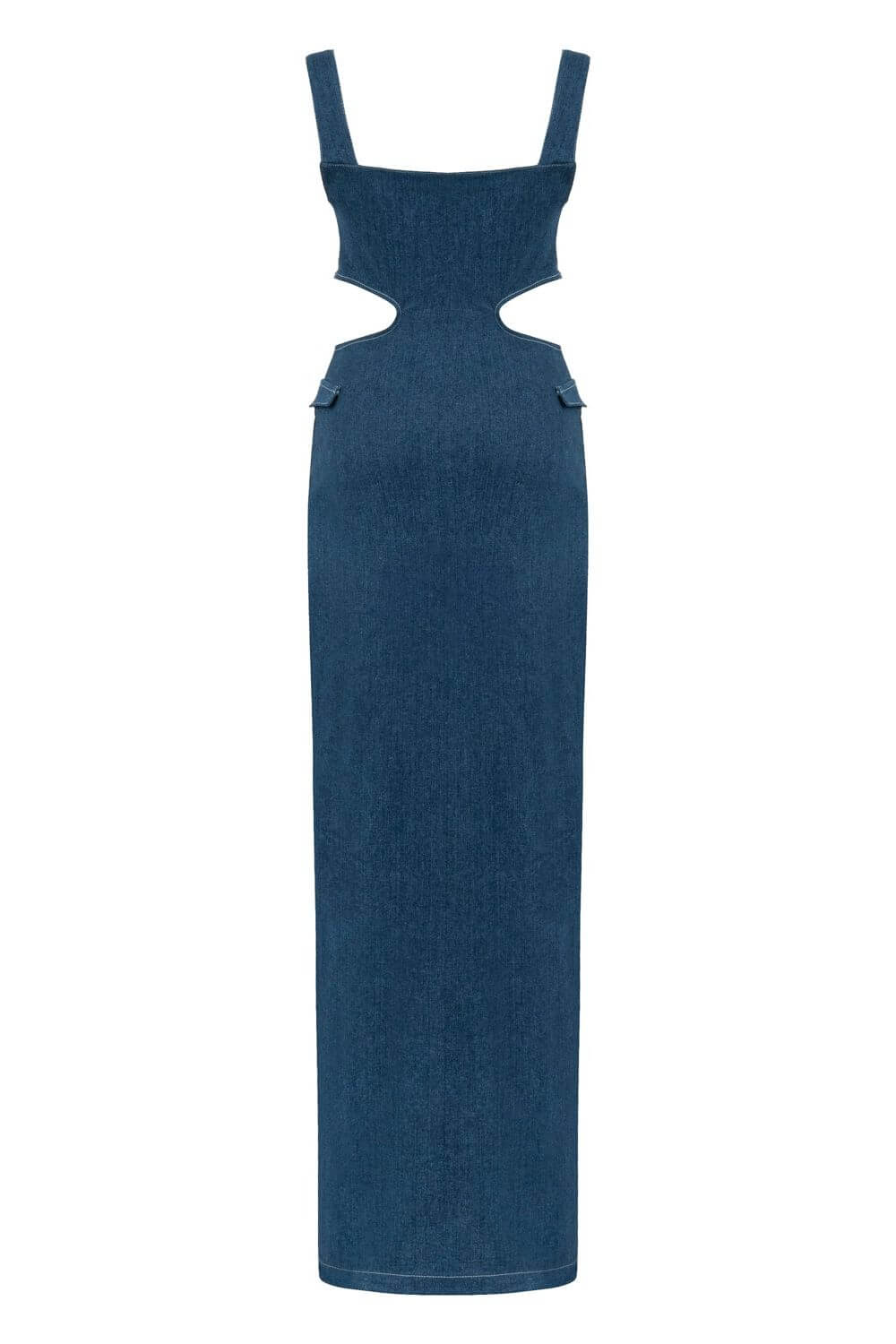 Jendue Women's Sosa Denim Maxi Dress - Stylish Cutout Jean Dress