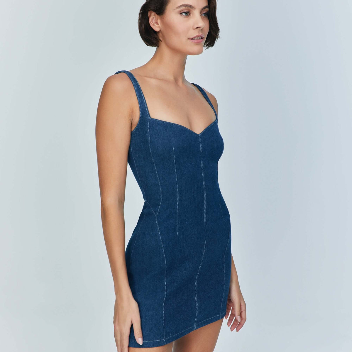 mini denim dress Sosa Denim Mini Dress - Women's Denim Dress