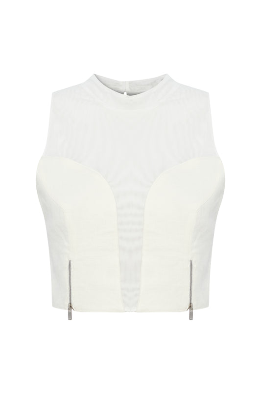 SERENA LINEN CROP
